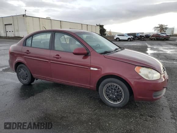 2007 Hyundai Accent GLS with VIN KMHCN46C07U113503, listed as a Copart auction lot 79203454 with 147,746 mi miles and Salvage title. Bid and sale history available at DreamBid. Image 4.