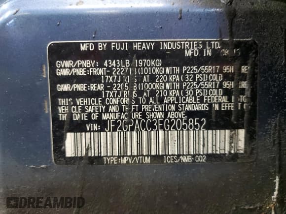 ✅ 2014 Subaru Crosstrek Premium • VIN: JF2GPACC3EG205852 • Lot: 89459975. Wystawiony na Copart z przebiegiem 143 120 mil. Bezpłatny archiwum sprzedaży aukcyjnych z USA i szczegółowy raport historii pojazdu na DreamBid. Zdjęcie 13.