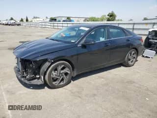 2025 Hyundai Elantra Limited with VIN KMHLN4DJ0SU134958, listed as a Copart auction lot 70515935 with 6,822 mi miles and Salvage title. Bid and sale history available at DreamBid. Image 1.