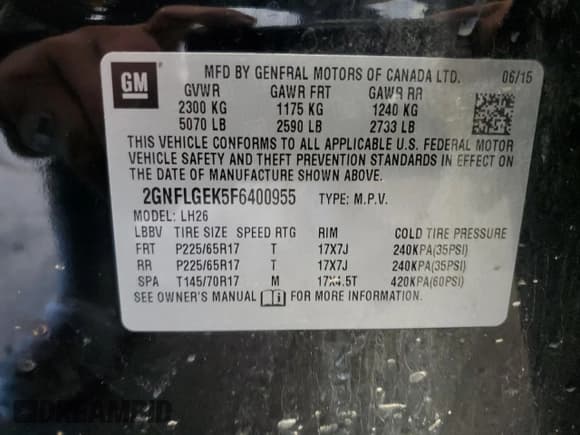 ✅ 2015 Chevrolet Equinox LT • VIN: 2GNFLGEK5F6400955 • Лот: 82555215. Опубликован ранее на Copart с пробегом 82 769 миль. Бесплатный доступ к архиву аукционных продаж из США и подробный отчёт об истории автомобиля на DreamBid. Изображение 13.