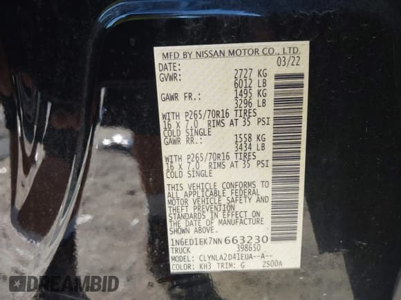 ✅ 2022 Nissan Frontier SV • VIN: 1N6ED1EK7NN663230 • Lot: 43296817. Wystawiony na IAAI z przebiegiem 81 104 mil. Bezpłatny archiwum sprzedaży aukcyjnych z USA i szczegółowy raport historii pojazdu na DreamBid. Zdjęcie 9.