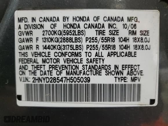 ✅ 2007 Acura MDX Sport • VIN: 2HNYD28547H505039 • Lot: 86526885. Wystawiony na Copart z przebiegiem Nie podano. Bezpłatny archiwum sprzedaży aukcyjnych z USA i szczegółowy raport historii pojazdu na DreamBid. Zdjęcie 14.