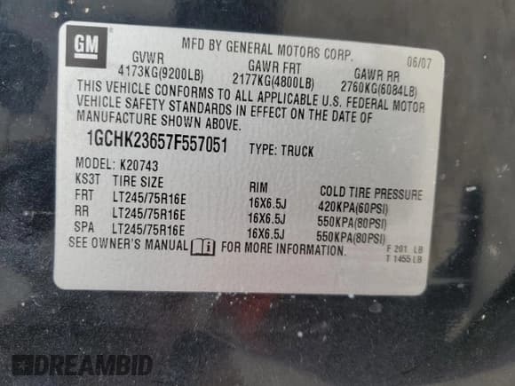 ✅ 2007 Chevrolet Silverado 2500HD 1LT • VIN: 1GCHK23657F557051 • Лот: 63984665. Опубликован ранее на Copart с пробегом Не указан. Бесплатный доступ к архиву аукционных продаж из США и подробный отчёт об истории автомобиля на DreamBid. Изображение 12.