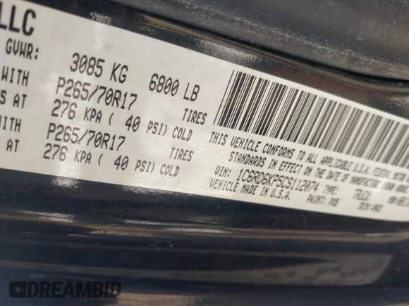 ✅ 2012 Ram 1500 Tradesman • VIN: 1C6RD6KP5CS112074 • Лот: 43052580. Опубликован ранее на IAAI с пробегом 202 457 миль. Бесплатный доступ к архиву аукционных продаж из США и подробный отчёт об истории автомобиля на DreamBid. Изображение 9.