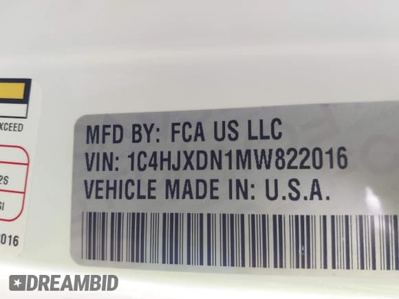 ✅ 2021 Jeep Wrangler Unlimited Sport S • VIN: 1C4HJXDN1MW822016 • Лот: 41792808. Опубликован ранее на IAAI с пробегом 29 719 миль. Бесплатный доступ к архиву аукционных продаж из США и подробный отчёт об истории автомобиля на DreamBid. Изображение 9.