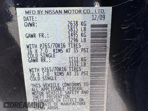 ✅ 2010 Nissan Frontier Pro-4X • VIN: 1N6AD0EV4AC416403 • Лот: 87437285. Опубликован ранее на Copart с пробегом 264 256 миль. Бесплатный доступ к архиву аукционных продаж из США и подробный отчёт об истории автомобиля на DreamBid. Изображение 11.