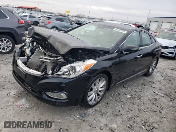 2012 Hyundai Azera with VIN KMHFH4JG5CA122921, listed as a Copart auction lot 86090934 with 95,262 mi miles and Salvage title. Bid and sale history available at DreamBid. Image 1.