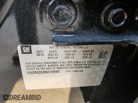 ✅ 2017 Buick LaCrosse Premium • VIN: 1G4ZR5SS3HU133540 • Lot: 68538594. Wystawiony na Copart z przebiegiem 133 812 mil. Bezpłatny archiwum sprzedaży aukcyjnych z USA i szczegółowy raport historii pojazdu na DreamBid. Zdjęcie 13.