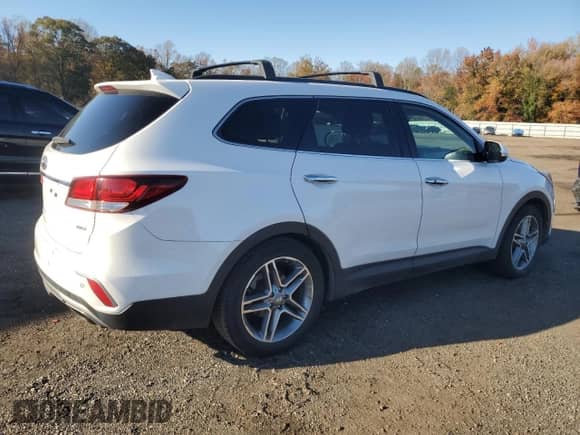 2017 Hyundai Santa Fe Limited Ultimate with VIN KM8SR4HF5HU185113, listed as a Copart auction lot 90997665 with 223,157 mi miles and Clean title. Bid and sale history available at DreamBid. Image 3.