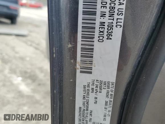 ✅ 2022 Jeep Compass Limited • VIN: 3C4NJDCB0NT105364 • Lot: 51737105. Wystawiony na Copart z przebiegiem 69 208 mil. Bezpłatny archiwum sprzedaży aukcyjnych z USA i szczegółowy raport historii pojazdu na DreamBid. Zdjęcie 15.