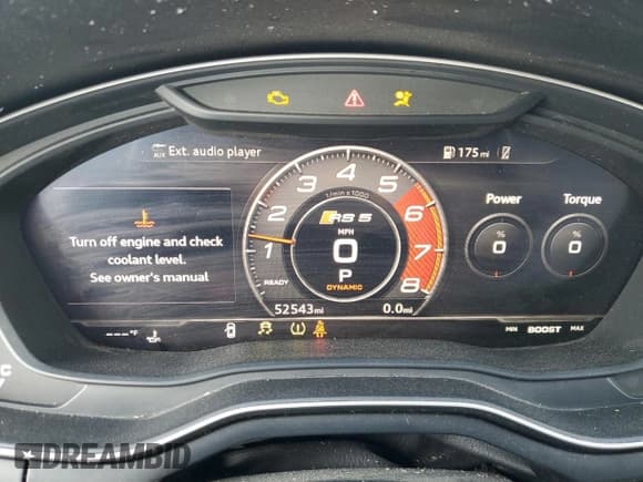 ✅ 2019 Audi RS 5 Sportback • VIN: WUABWCF55KA906835 • Лот: 85359985. Опубликован ранее на Copart с пробегом 52 543 миль. Бесплатный доступ к архиву аукционных продаж из США и подробный отчёт об истории автомобиля на DreamBid. Изображение 9.