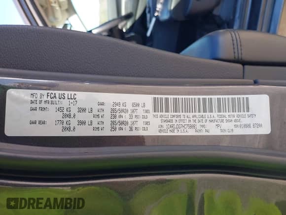 2017 Dodge Durango GT z VIN 1C4RDJDG7HC758081, wystawiony jako IAAI lot #43483626 z przebiegiem 102 657 mil mil oraz . Historia ofert i sprzedaży dostępna na DreamBid. Obrazek 9.