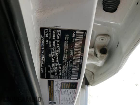 ✅ 2013 Mercedes-Benz GLK 350 • VIN: WDCGG5HB7DG136517 • Lot: 85390875. Listed on Copart with 170,126 mi. Free auction sales archive from the USA and detailed vehicle history report at DreamBid. Image 12.