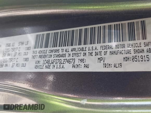 ✅ 2016 Jeep Wrangler Unlimited Rubicon • VIN: 1C4BJWFG7GL274673 • Lot: 42532134. Wystawiony na IAAI z przebiegiem 166 661 mil. Bezpłatny archiwum sprzedaży aukcyjnych z USA i szczegółowy raport historii pojazdu na DreamBid. Zdjęcie 9.
