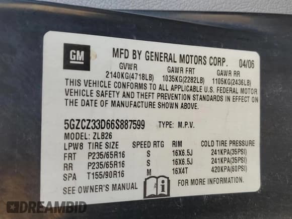 ✅ 2006 Saturn VUE • VIN: 5GZCZ33D66S887599 • Lot: 85085784. Wystawiony na Copart z przebiegiem 214 433 mil. Bezpłatny archiwum sprzedaży aukcyjnych z USA i szczegółowy raport historii pojazdu na DreamBid. Zdjęcie 14.
