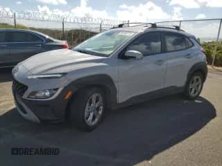 2023 Hyundai Kona SEL with VIN KM8K6CAB8PU041726, listed as a Copart auction lot 45768715 with 15,569 mi miles and Salvage title. Bid and sale history available at DreamBid. Image 1.