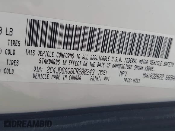 ✅ 2012 Ram Cargo Van • VIN: 2C4JDGAG6CR288243 • Лот: 42960516. Опубликован ранее на IAAI с пробегом 152 049 миль. Бесплатный доступ к архиву аукционных продаж из США и подробный отчёт об истории автомобиля на DreamBid. Изображение 9.
