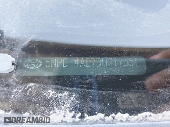 ✅ 2013 Hyundai Elantra Limited • VIN: 5NPDH4AE7DH217551 • Lot: 71313825. Listed on Copart with 124,215 mi. Free auction sales archive from the USA and detailed vehicle history report at DreamBid. Image 13.