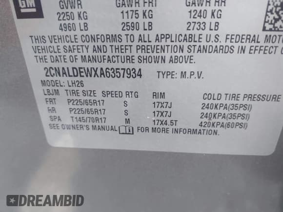 ✅ 2010 Chevrolet Equinox 1LT • VIN: 2CNALDEWXA6357934 • Lot: 43652999. Wystawiony na IAAI z przebiegiem 162 393 mil. Bezpłatny archiwum sprzedaży aukcyjnych z USA i szczegółowy raport historii pojazdu na DreamBid. Zdjęcie 9.