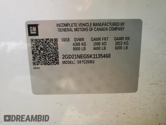 ✅ 2019 GMC Sierra 1500 • VIN: 2GD21NEG5K1135468 • Лот: 84956184. Опубликован ранее на Copart с пробегом 129 641 миль. Бесплатный доступ к архиву аукционных продаж из США и подробный отчёт об истории автомобиля на DreamBid. Изображение 13.