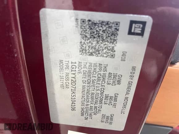 2019 Chevrolet Corvette Grand Sport 2LT z VIN 1G1YY2D71K5104106, wystawiony jako Copart lot #75502304 z przebiegiem 35 349 mil mil oraz Czysty tytuł • Clean title. Historia ofert i sprzedaży dostępna na DreamBid. Obrazek 10.