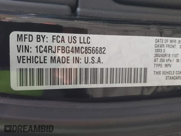 ✅ 2021 Jeep Grand Cherokee Limited • VIN: 1C4RJFBG4MC856682 • Lot: 43594769. Listed on IAAI with 28,170 mi. Free auction sales archive from the USA and detailed vehicle history report at DreamBid. Image 9.