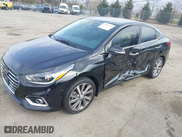 ✅ 2022 Hyundai Accent Limited • VIN: 3KPC34A62NE170759 • Lot: 41886779. Listed on IAAI with 34,474 mi. Free auction sales archive from the USA and detailed vehicle history report at DreamBid. Image 2.