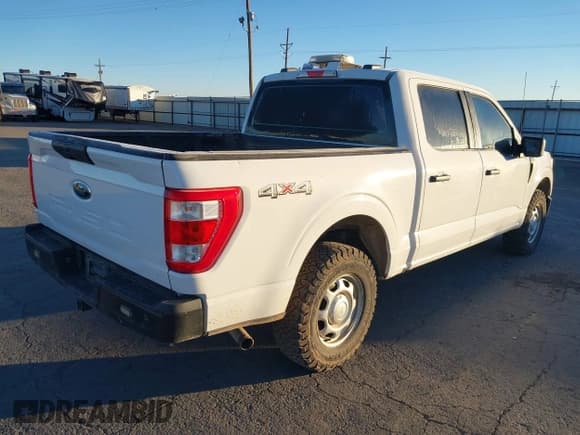 ✅ 2021 Ford F-150 XL • VIN: 1FTEW1EB9MKE77265 • Lot: 43847683. Listed on IAAI with 183,577 mi. Free auction sales archive from the USA and detailed vehicle history report at DreamBid. Image 4.