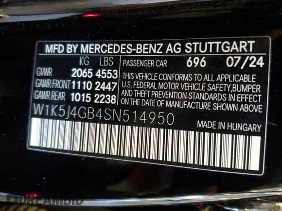 2025 Mercedes-Benz CLA 250 с VIN W1K5J4GB4SN514950, выставлен на аукционе Copart как лот 71426245 с пробегом 24 634 миль миль и Чистый • Clean title. История ставок и продаж доступна на DreamBid. Изображение 12.