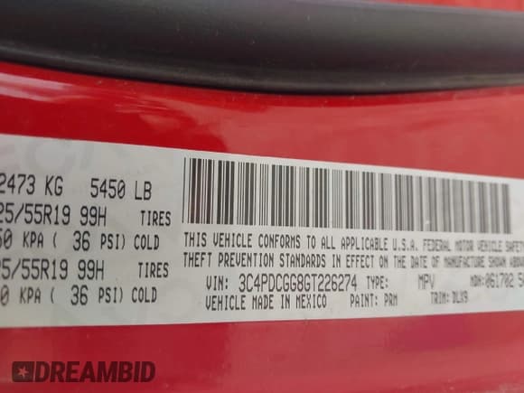 ✅ 2016 Dodge Journey Crossroad • VIN: 3C4PDCGG8GT226274 • Лот: 42049048. Опубликован ранее на IAAI с пробегом 127 661 миль. Бесплатный доступ к архиву аукционных продаж из США и подробный отчёт об истории автомобиля на DreamBid. Изображение 9.