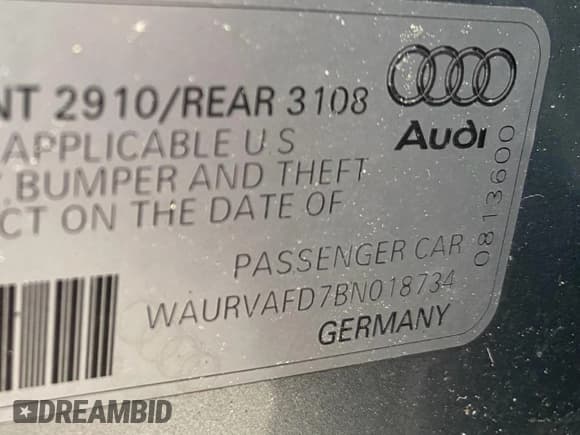 ✅ 2011 Audi A8 • VIN: WAURVAFD7BN018734 • Lot: 85905595. Wystawiony na Copart z przebiegiem 79 694 mil. Bezpłatny archiwum sprzedaży aukcyjnych z USA i szczegółowy raport historii pojazdu na DreamBid. Zdjęcie 10.
