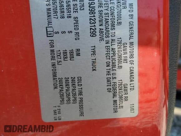 ✅ 2008 Chevrolet Silverado 1500 LTZ • VIN: 2GCEK19J981231299 • Lot: 84390185. Listed on Copart with 132,778 mi. Free auction sales archive from the USA and detailed vehicle history report at DreamBid. Image 12.