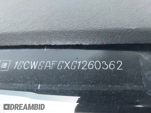 ✅ 2016 Chevrolet Express Cargo • VIN: 1GCWGAFGXG1260362 • Lot: 41813990. Listed on IAAI with 141,741 mi. Free auction sales archive from the USA and detailed vehicle history report at DreamBid. Image 9.