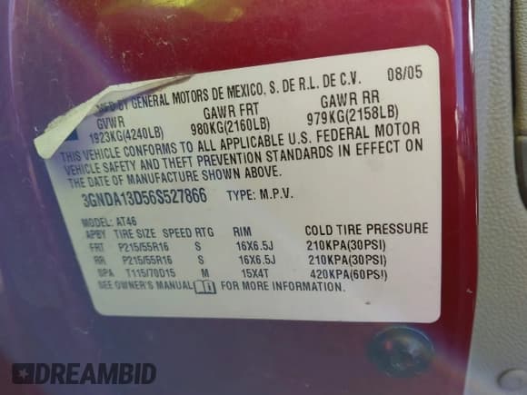✅ 2006 Chevrolet HHR LS • VIN: 3GNDA13D56S527866 • Lot: 41480678. Listed on IAAI with 238,372 mi. Free auction sales archive from the USA and detailed vehicle history report at DreamBid. Image 9.