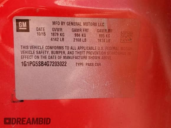 ✅ 2016 Chevrolet Cruze LTZ • VIN: 1G1PG5SB4G7203022 • Lot: 90253755. Listed on Copart with 118,360 mi. Free auction sales archive from the USA and detailed vehicle history report at DreamBid. Image 12.