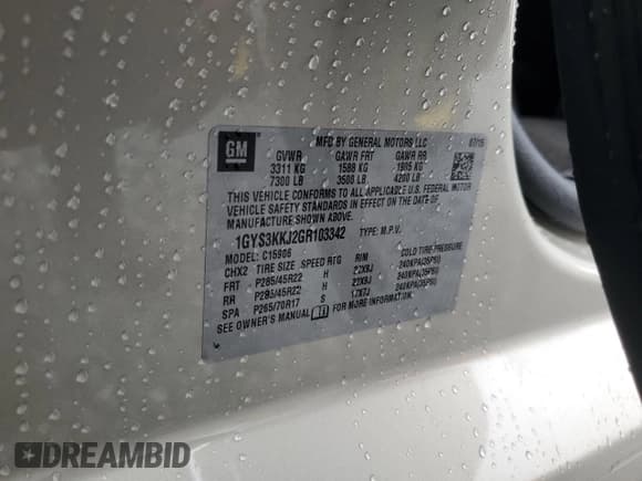 ✅ 2016 Cadillac Escalade ESV Platinum • VIN: 1GYS3KKJ2GR103342 • Lot: 56512105. Listed on Copart with 77,061 mi. Free auction sales archive from the USA and detailed vehicle history report at DreamBid. Image 13.