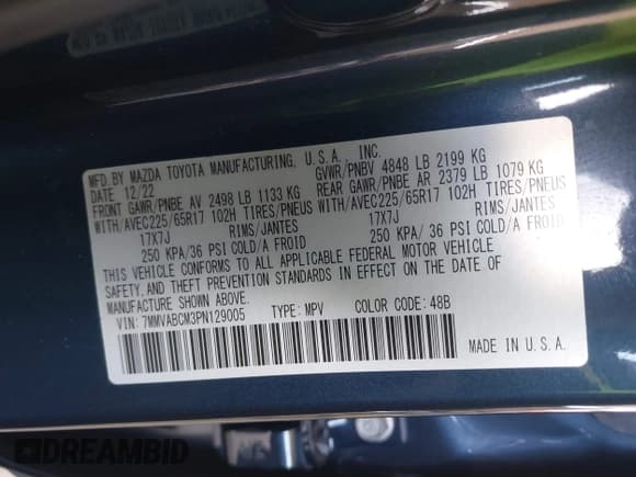 ✅ 2023 Mazda CX-50 S Preferred Plus • VIN: 7MMVABCM3PN129005 • Lot: 42996790. Wystawiony na IAAI z przebiegiem 34 792 mil. Bezpłatny archiwum sprzedaży aukcyjnych z USA i szczegółowy raport historii pojazdu na DreamBid. Zdjęcie 9.