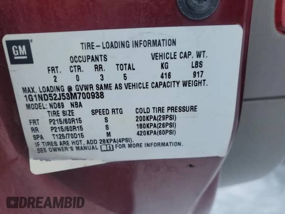 2003 Chevrolet Malibu z VIN 1G1ND52J53M700938, wystawiony jako Copart lot #87737165 z przebiegiem 175 705 mil mil oraz Czysty tytuł • Clean title. Historia ofert i sprzedaży dostępna na DreamBid. Obrazek 12.