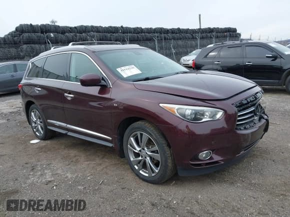 ✅ 2015 Infiniti QX60 • VIN: 5N1AL0MMXFC503644 • Lot: 41614230. Listed on IAAI with 102,368 mi. Free auction sales archive from the USA and detailed vehicle history report at DreamBid. Image 1.