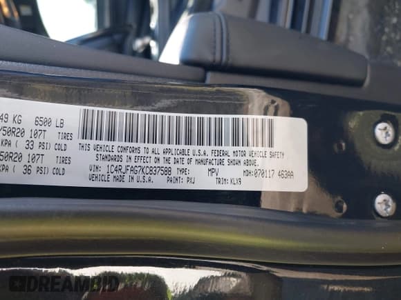 ✅ 2019 Jeep Grand Cherokee Upland • VIN: 1C4RJFAG7KC837588 • Lot: 43133931. Listed on IAAI with 54,388 mi. Free auction sales archive from the USA and detailed vehicle history report at DreamBid. Image 9.