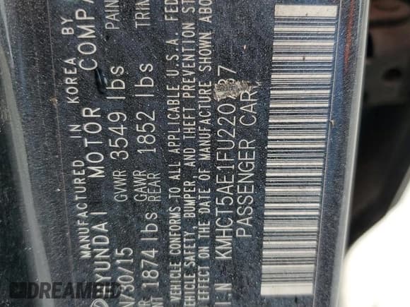 ✅ 2015 Hyundai Accent GS • VIN: KMHCT5AE1FU220787 • Лот: 74085534. Опубликован ранее на Copart с пробегом 73 209 миль. Бесплатный доступ к архиву аукционных продаж из США и подробный отчёт об истории автомобиля на DreamBid. Изображение 12.