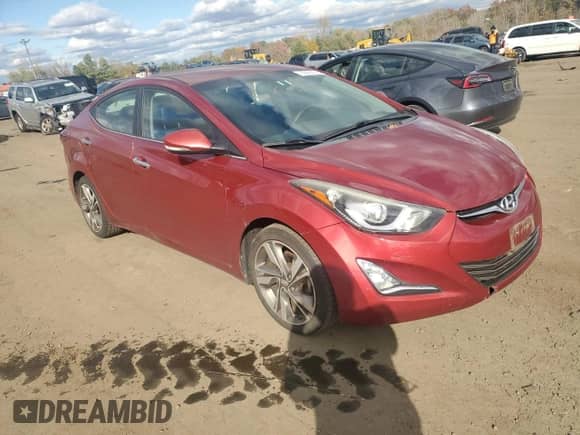 2016 Hyundai Elantra SE with VIN 5NPDH4AE9GH765023, listed as a Copart auction lot 89693915 with 95,505 mi miles and Salvage title. Bid and sale history available at DreamBid. Image 4.