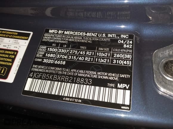 ✅ 2024 Mercedes-Benz GLE 450 • VIN: 4JGFB5KBXRB218833 • Lot: 43097920. Wystawiony na IAAI z przebiegiem 3 360 mil. Bezpłatny archiwum sprzedaży aukcyjnych z USA i szczegółowy raport historii pojazdu na DreamBid. Zdjęcie 9.