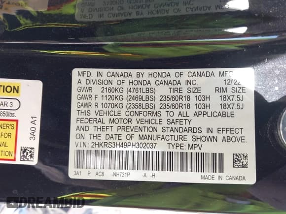 ✅ 2023 Honda CR-V EX • VIN: 2HKRS3H49PH302037 • Lot: 42406012. Listed on IAAI with 15,795 mi. Free auction sales archive from the USA and detailed vehicle history report at DreamBid. Image 9.