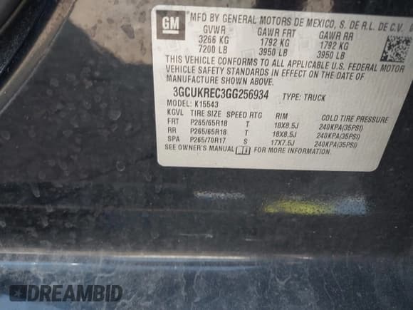 ✅ 2016 Chevrolet Silverado 1500 LT • VIN: 3GCUKREC3GG256934 • Лот: 42946929. Опубликован ранее на IAAI с пробегом Не указан. Бесплатный доступ к архиву аукционных продаж из США и подробный отчёт об истории автомобиля на DreamBid. Изображение 9.