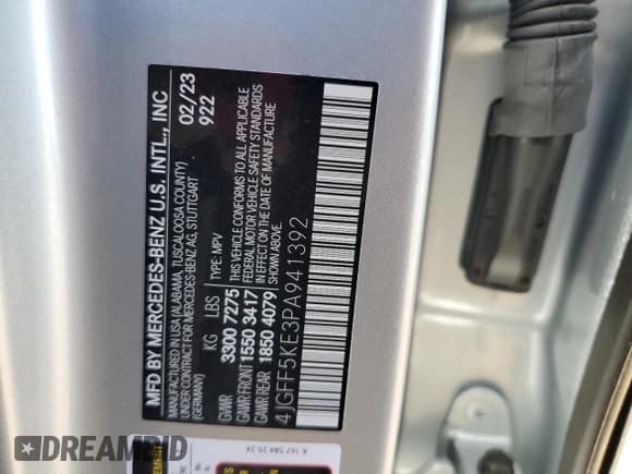 ✅ 2023 Mercedes-Benz GLS 450 • VIN: 4JGFF5KE3PA941392 • Lot: 48315565. Listed on Copart with 28,411 mi. Free auction sales archive from the USA and detailed vehicle history report at DreamBid. Image 15.