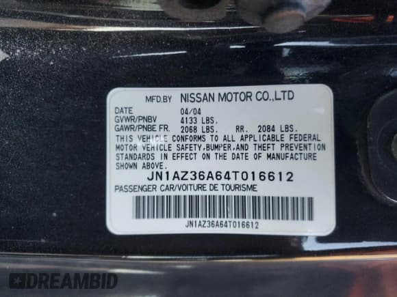 ✅ 2004 Nissan 350Z Enthusiast • VIN: JN1AZ36A64T016612 • Lot: 44821935. Wystawiony na Copart z przebiegiem 48 222 mil. Bezpłatny archiwum sprzedaży aukcyjnych z USA i szczegółowy raport historii pojazdu na DreamBid. Zdjęcie 12.