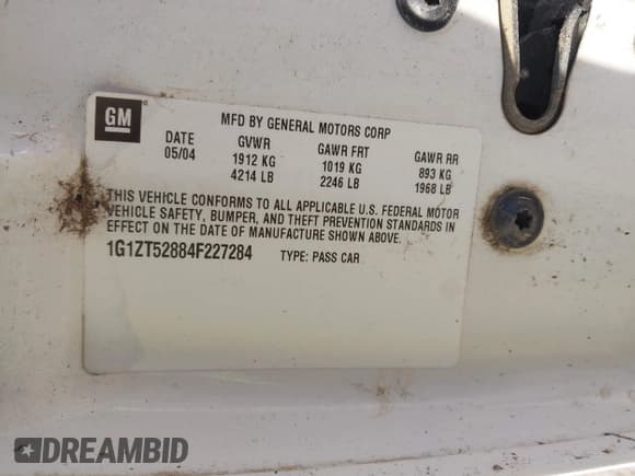 ✅ 2004 Chevrolet Malibu LS • VIN: 1G1ZT52884F227284 • Lot: 43663518. Listed on IAAI with 113,663 mi. Free auction sales archive from the USA and detailed vehicle history report at DreamBid. Image 9.