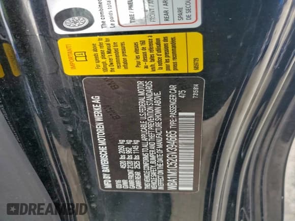 ✅ 2016 BMW 2 Series M235i • VIN: WBA1M1C52GV394665 • Lot: 93971135. Listed on Copart with 117,406 mi. Free auction sales archive from the USA and detailed vehicle history report at DreamBid. Image 12.