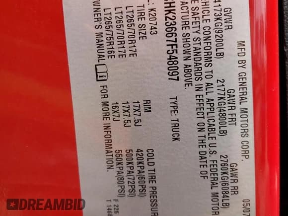 ✅ 2007 Chevrolet Silverado 2500HD LTZ • VIN: 1GCHK23667F548097 • Лот: 52038115. Опубликован ранее на Copart с пробегом Не указан. Бесплатный доступ к архиву аукционных продаж из США и подробный отчёт об истории автомобиля на DreamBid. Изображение 12.